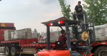 萍乡 黄金麻冰裂纹，地铺石装车