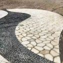 萍乡 黄金麻冰裂纹地铺石工地铺装案例