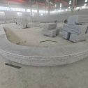 萍乡 芝麻白异形坐凳，自然面光面弧形加工