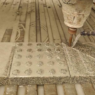 萍乡 芝麻白花岗岩石材盲人石、盲道石、盲点石