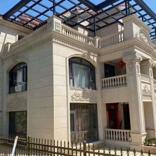 萍乡 黄金麻花岗岩荔枝面别墅外墙干挂