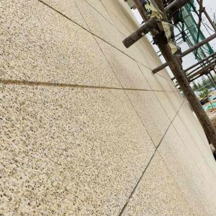 萍乡 黄金麻花岗岩荔枝面外墙干挂石材效果示例