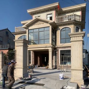 萍乡 黄金麻花岗岩荔枝面别墅外墙干挂私家专属