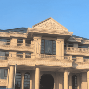 萍乡黄金麻别墅外墙干挂石材效果示例