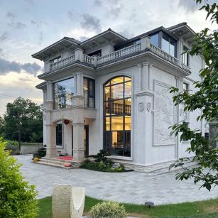 萍乡 白麻花岗岩私人别墅干挂石材豪华定制