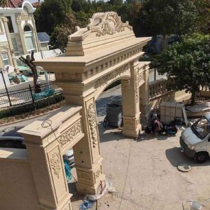 萍乡 黄金麻荔枝面花岗岩别墅门楼