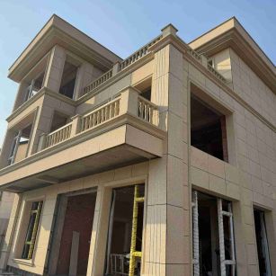 萍乡 黄金麻花岗岩石材荔枝面外墙干挂效果展示