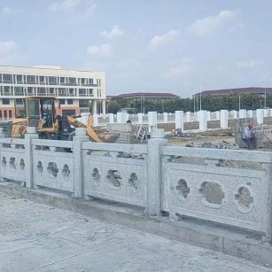 萍乡 白麻花岗岩荔枝面河道栏杆