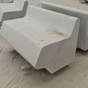 萍乡 芝麻白花岗岩异形坐凳，石凳