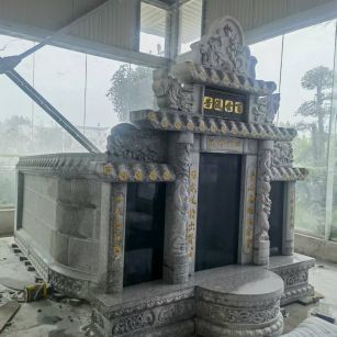 萍乡 芝麻白墓碑效果展示图