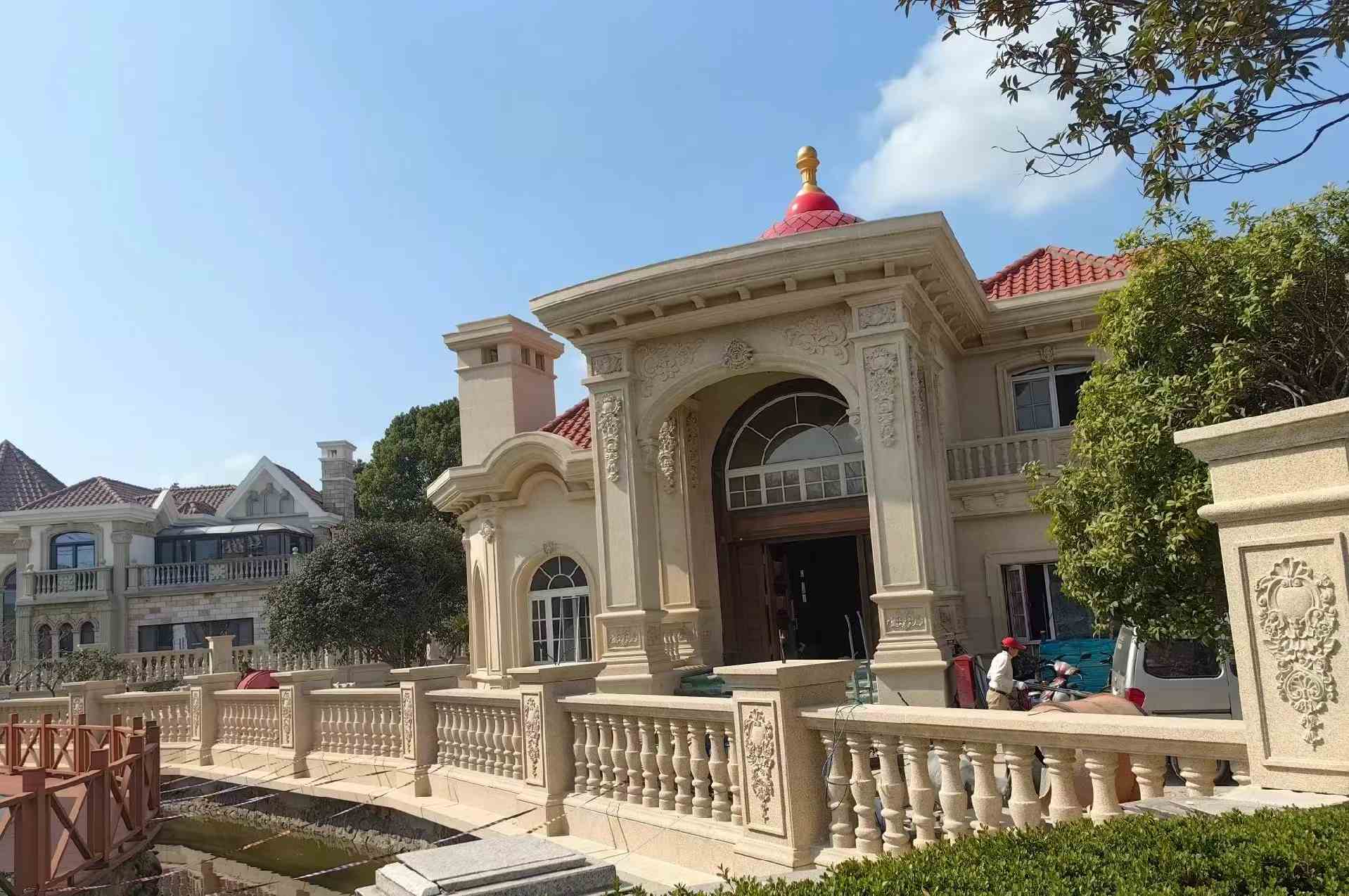 萍乡 黄金麻花岗岩欧式别墅