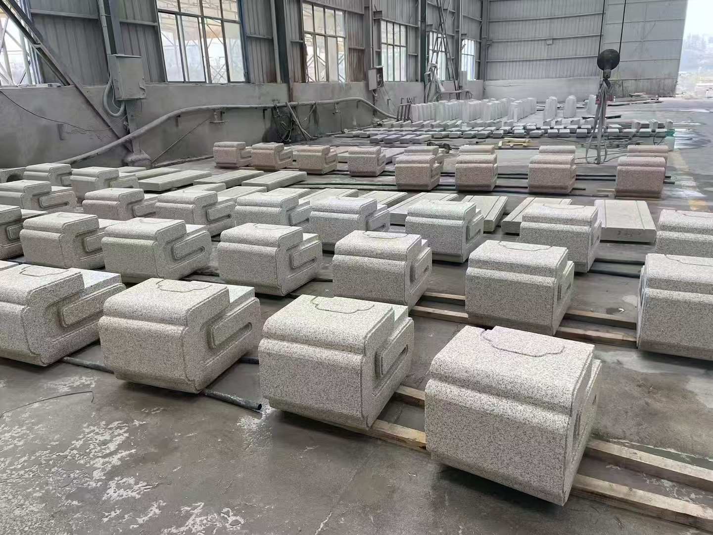 萍乡 白麻花岗岩异形加工-石凳，坐凳