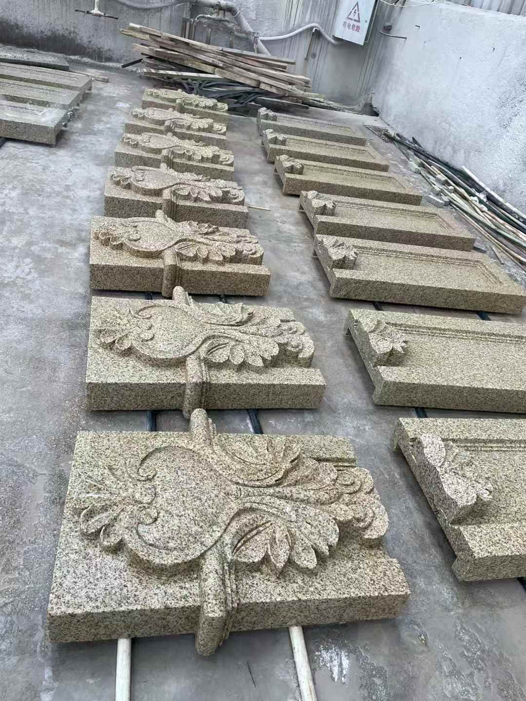 萍乡 黄金麻花岗岩别墅外墙雕刻板