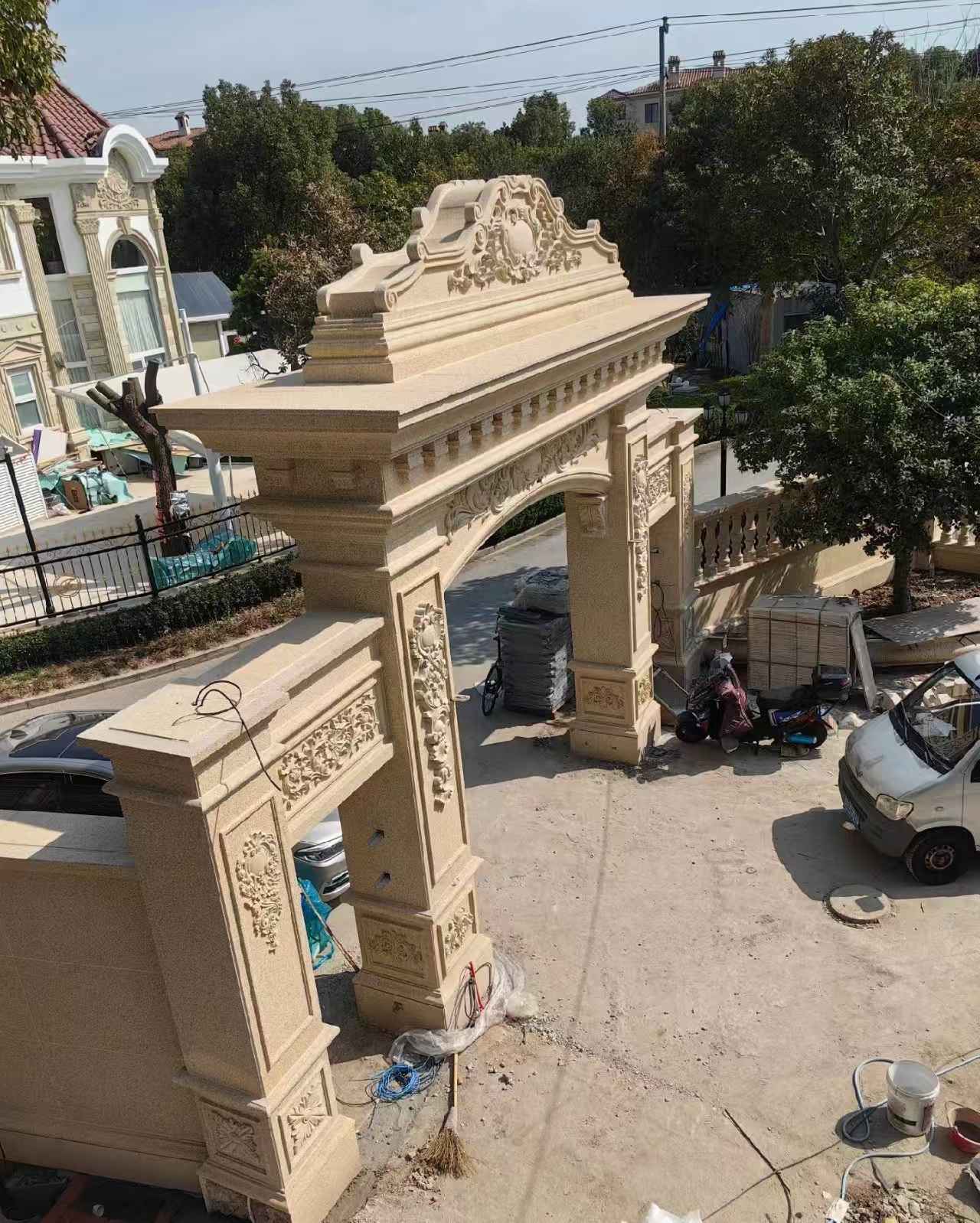 萍乡 黄金麻荔枝面花岗岩别墅门楼