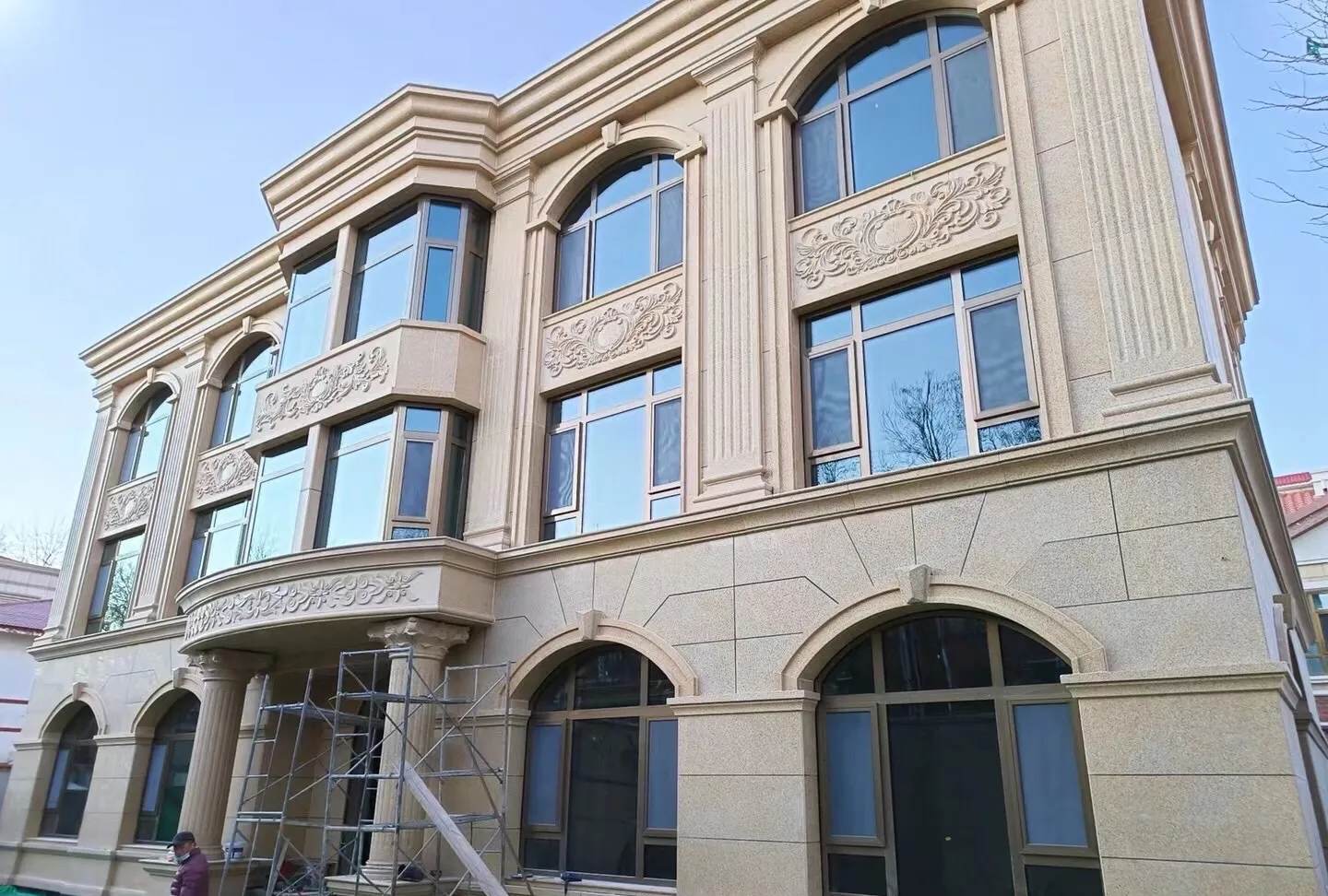 萍乡 黄金麻花岗岩别墅外墙干挂