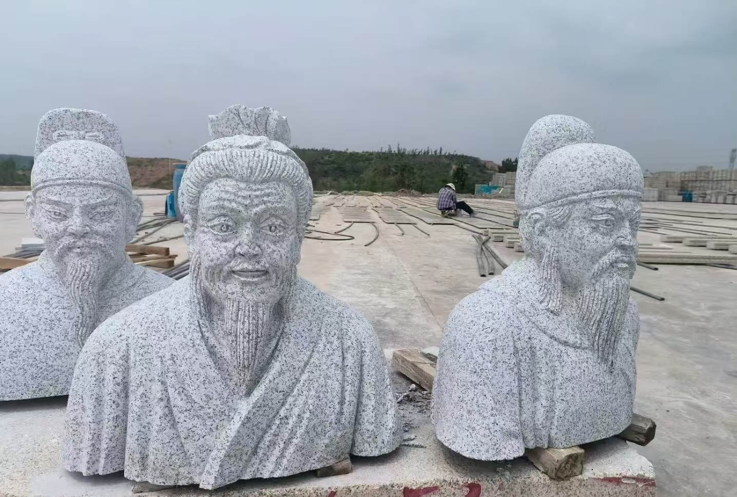 萍乡 白麻花岗岩石材人物立体雕刻