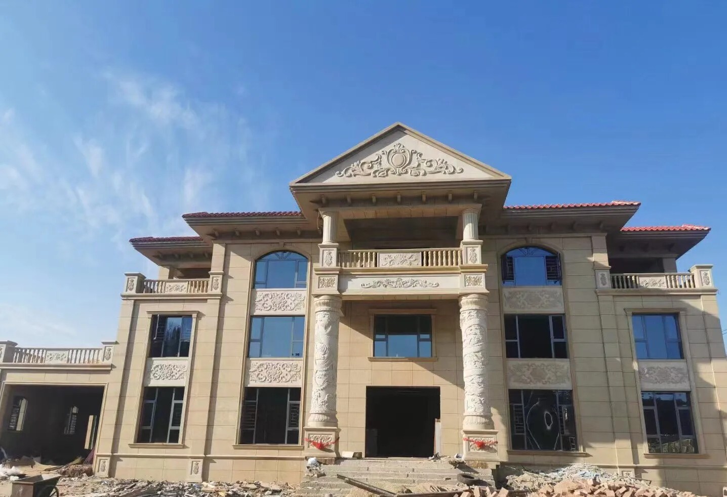 萍乡 黄金麻花岗岩别墅外墙干挂