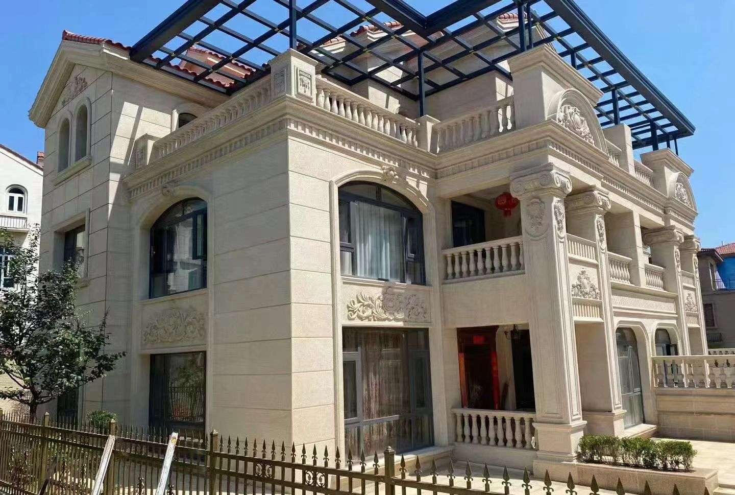 萍乡 黄金麻花岗岩荔枝面别墅外墙干挂