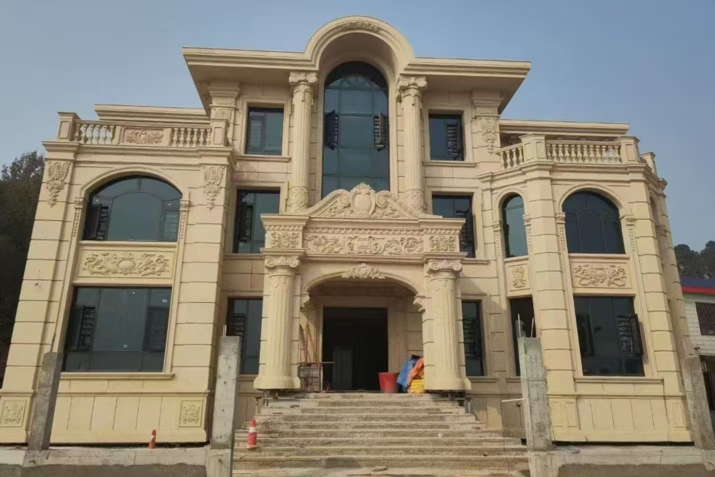 萍乡 黄金麻花岗岩别墅外墙干挂