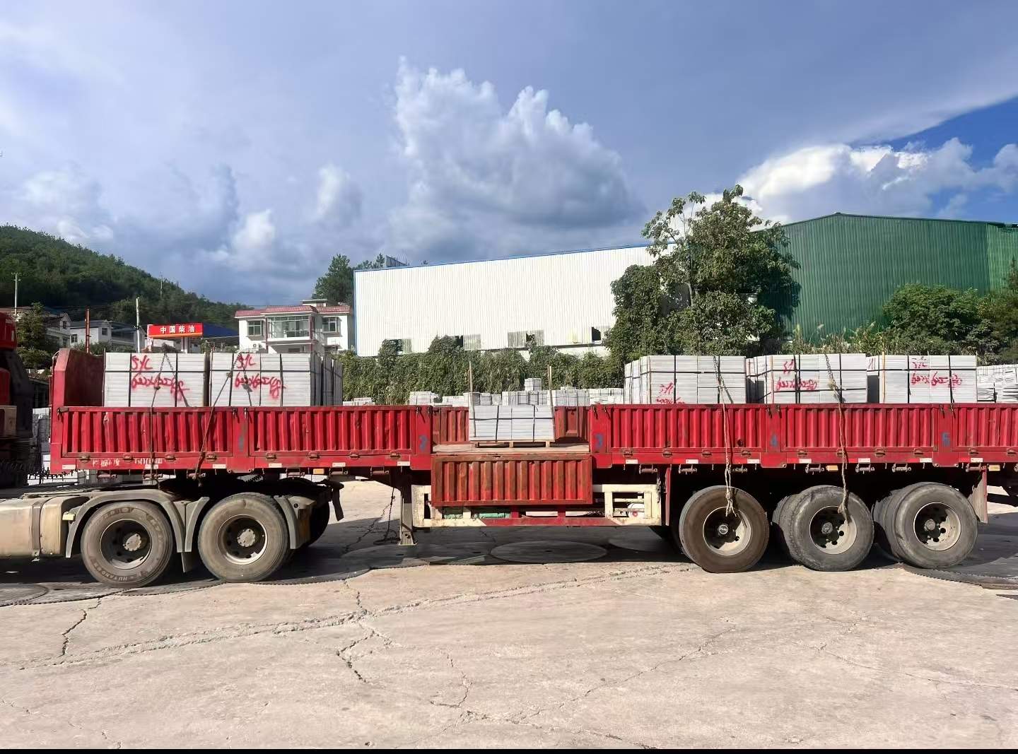 萍乡 芝麻灰花岗岩地铺石出货日常